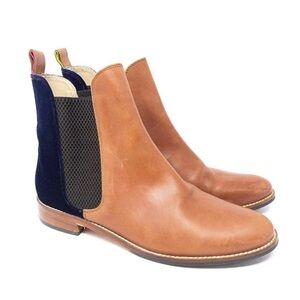 Joules Brown and Navy Ankle Boots